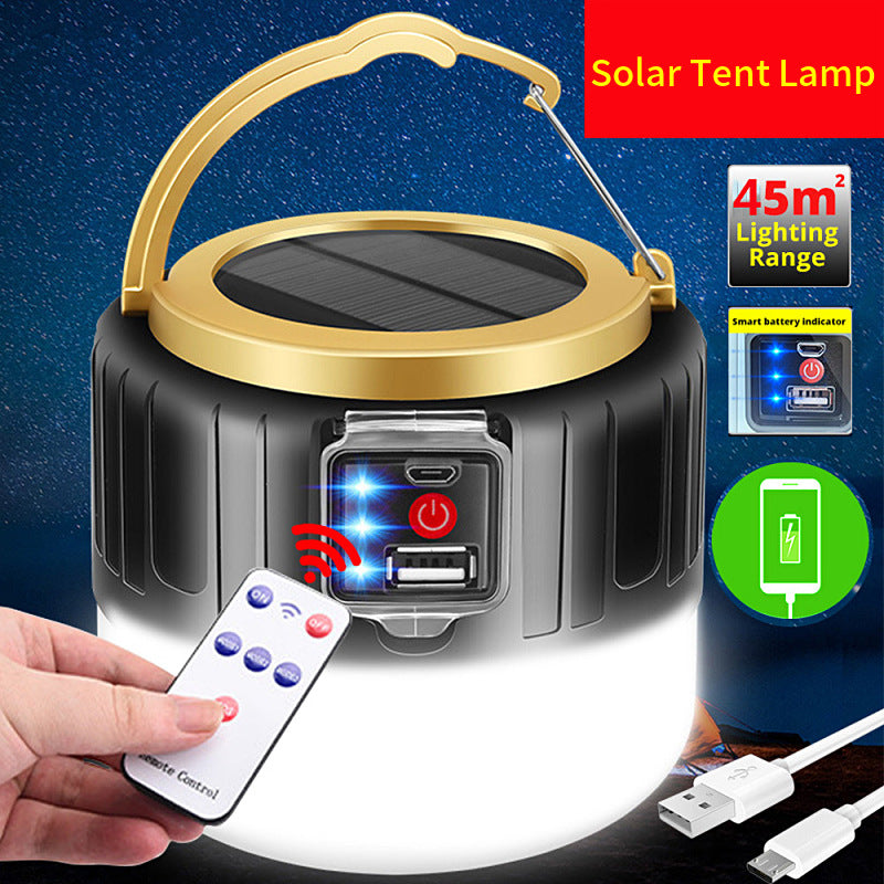 Multifunctional Camping Light Outdoor Camping Light Solar Tent Light LED Bulb USB Home Emergency Light