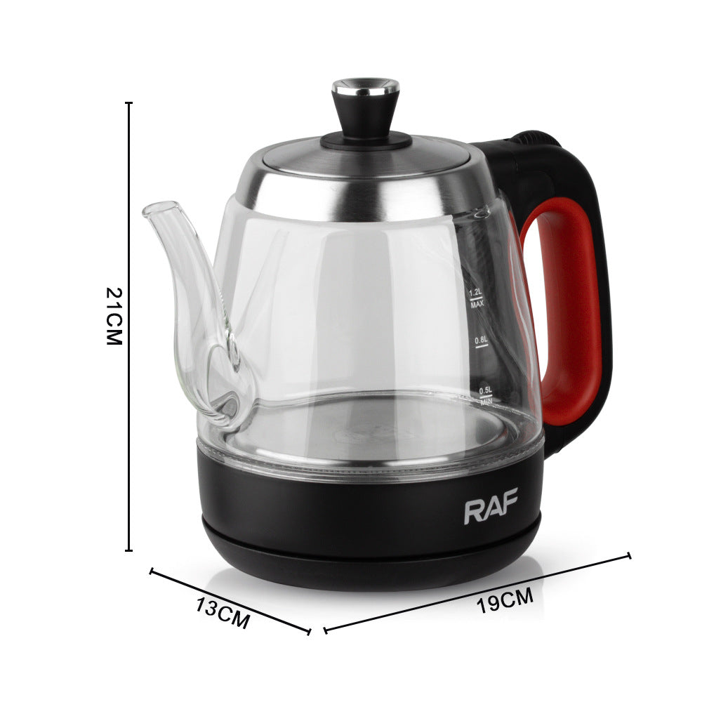 European Standard High Borosilicate Glass Blue Light Electric Kettle Household Health Kettle Automatic Power-off Anti-dry Boiling Kettle 1.2L