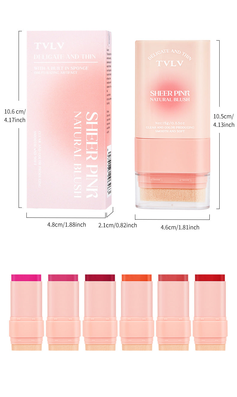 Matte Blush Cream15g Nude Six-Color Waterproof Gradient Blush Cream Version Daily Makeup