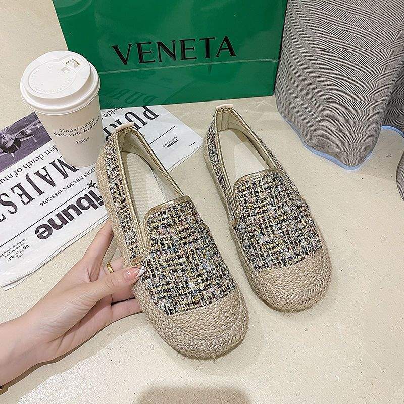 Women's Slip-On Fisherman Shoes Lazy Loafers2025Spring and Autumn New Style Flat Casual Loafers for Women