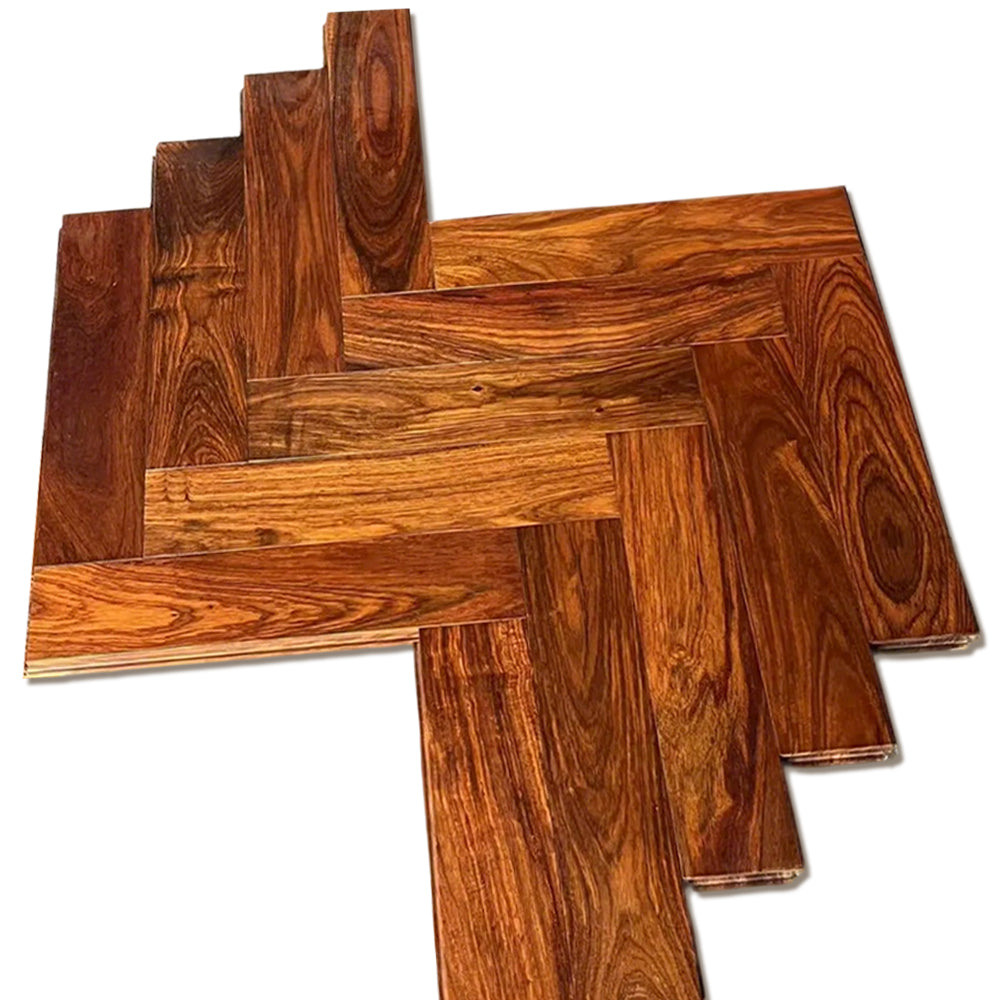 Customizable 12mm Padauk Solid Wood Flooring UV Lacquer Finish Three-Layer Waterproof Outdoor/Exterior Luxury Home Living Room