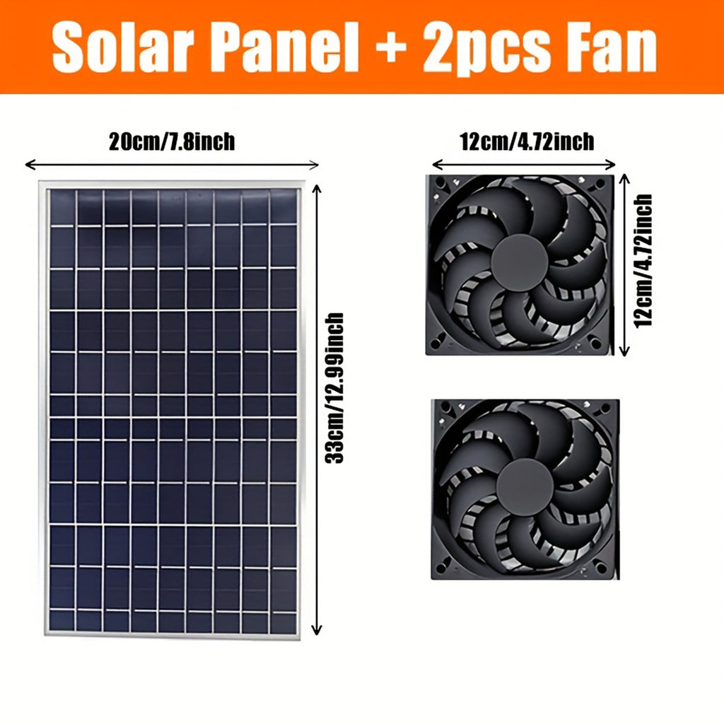 Exclusive Solar Ventilation Fan Exhaust Fan Solar Photovoltaic Pet House Ventilation Convection Cooling Blower