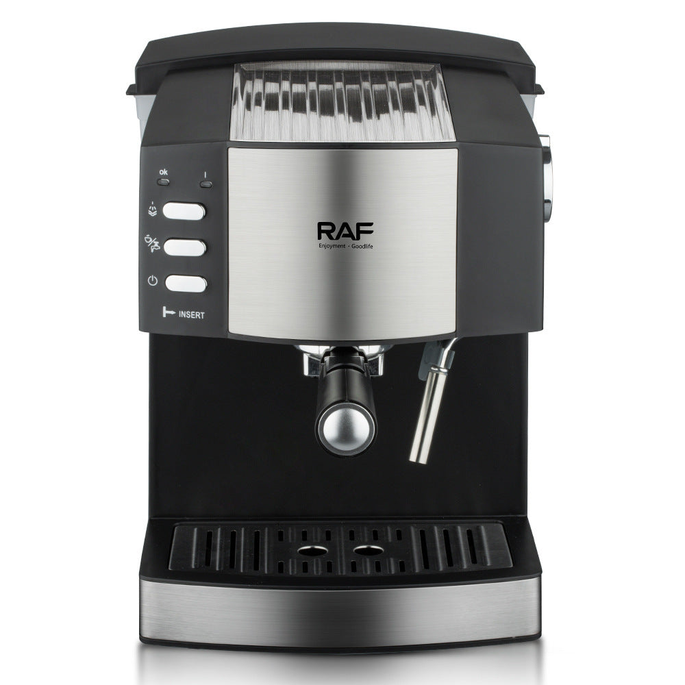 RAF Coffee Machine Household European Standard Italian Style Small Semi-Automatic High Pressure Steam Milk Frothing Office Use