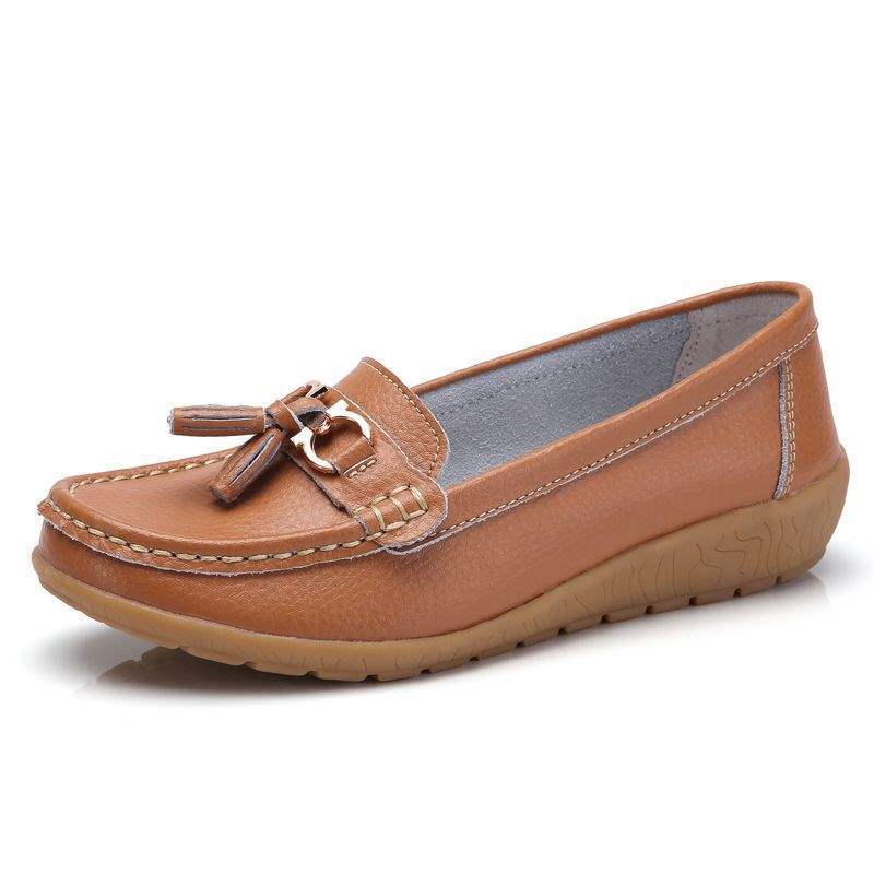 Women's Shoes Flat Soft Sole Thick Sole Loafers Thickened Nurse Shoes Rubber Sole Wedge Slip-On Women's Shoes