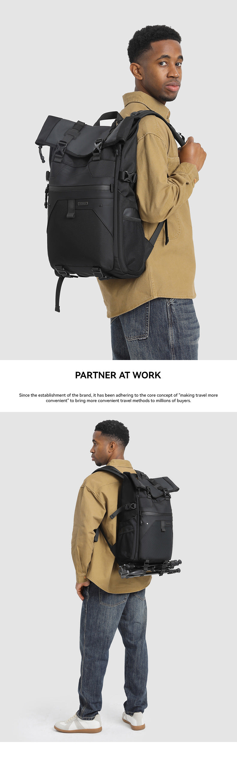 OZUKO Casual Backpack Backpack School Bag Large Capacity Waterproof Computer Bag Unisex Travel Commuting Bag