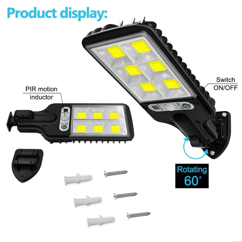 New Outdoor Solar Street Light Waterproof Sensor Garden Light Rotatable Stand Garden Light Wall Light New Rural Area
