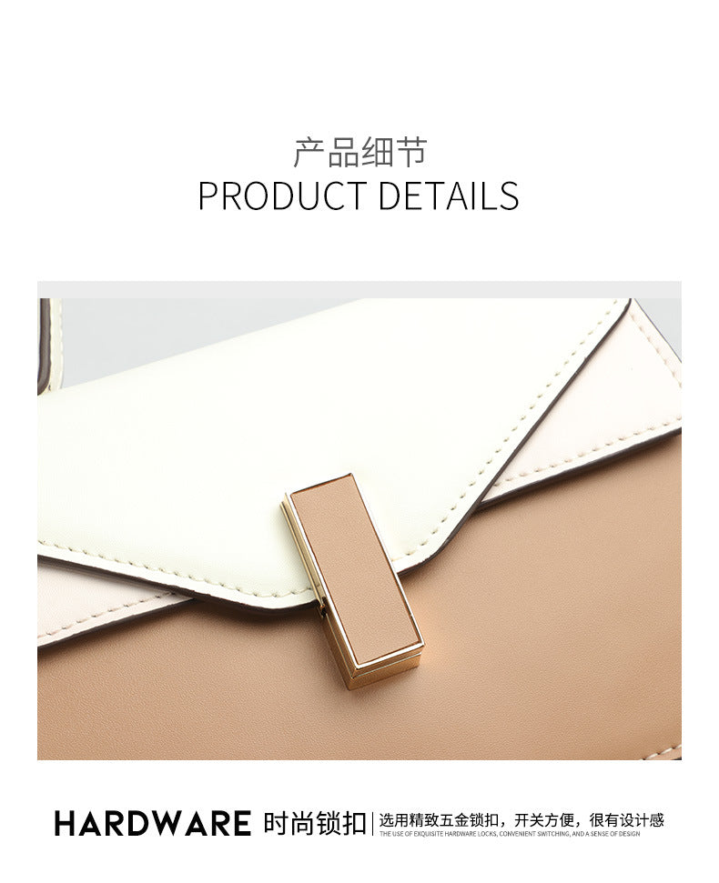 Factory Fashion Color-Block Crossbody Women's Bag Niche Versatile Handbag Elegant Small Square Bag Daily Commute Bag