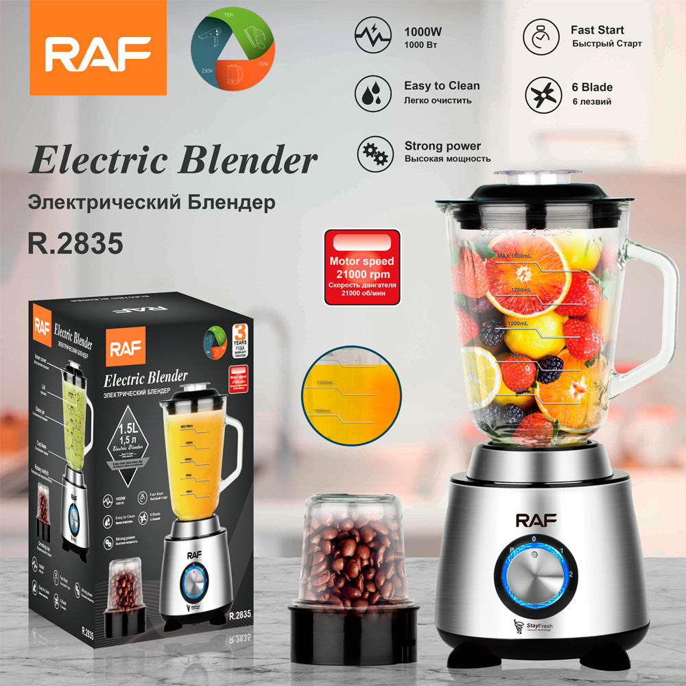 RAF European Standard Blender for Baby Food, Soy Milk, and Fruit Juice and Ice Blender Multi-Functional Food Processor R.2835