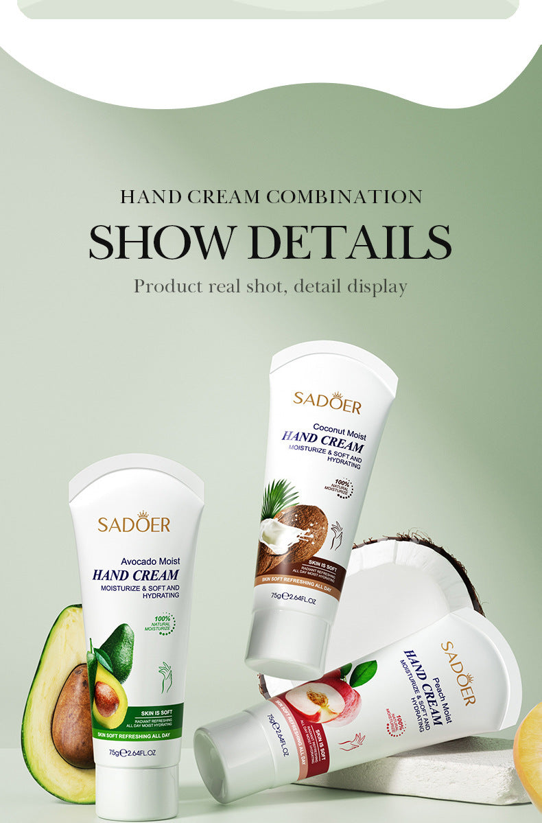 SADOER Fruit Combination Moisturizing Hand Cream Hydrating Autumn and Winter Hand Cream  Foreign Trade Wholesale