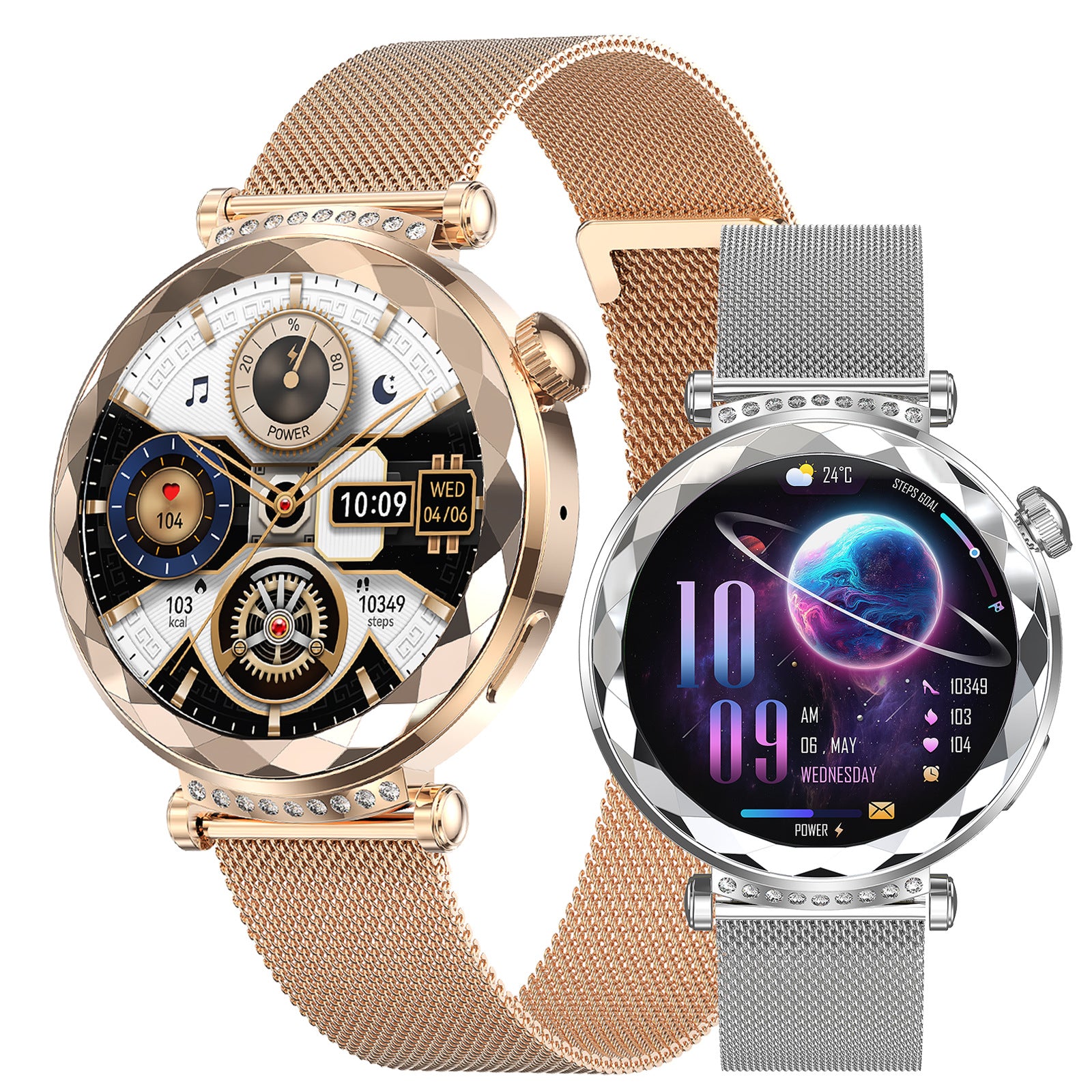 HK88Smart Watch1.19inch Bluetooth Call True Heart Rate Pedometer Sleep Monitor Women's Sports Watch