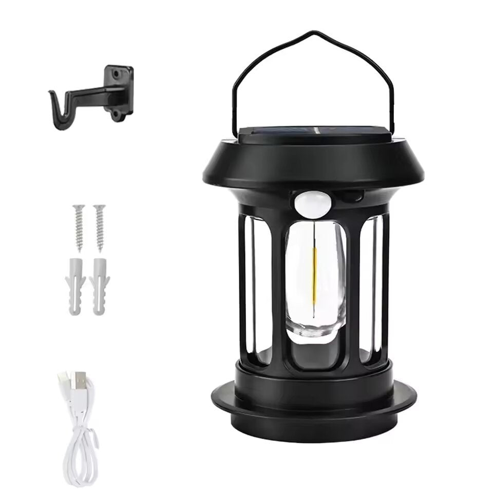 Solar Camping Light Outdoor Lighting Multi-Functional Camp Light Tungsten Light Rechargeable Tent Light Household Emergency Light