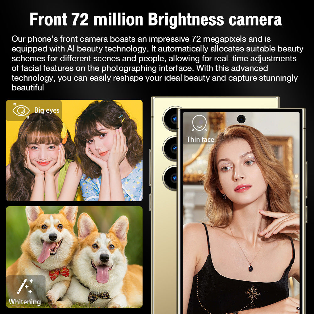 S24Ultra Android Phone1:1Wireless Charging6.75Inch4G Smartphone3+64Delivery