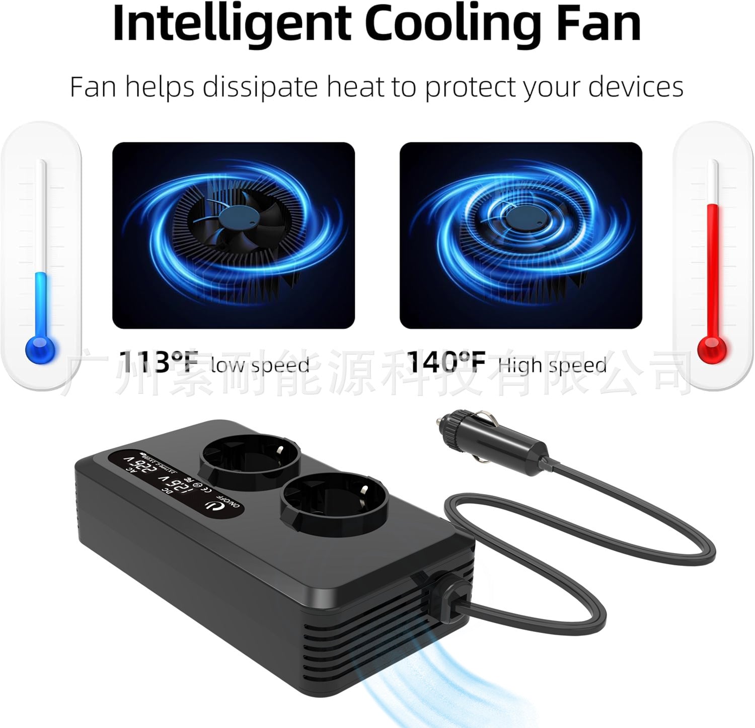 Export Car Inverter200W 12V Turn110V/220V Universal Socket for European, American, and Brazilian Standards