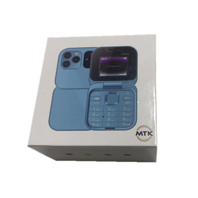 New i16pro Flip mini Mobile Phone i17pro Button Elderly Phone Dual SIM2G Foreign Language