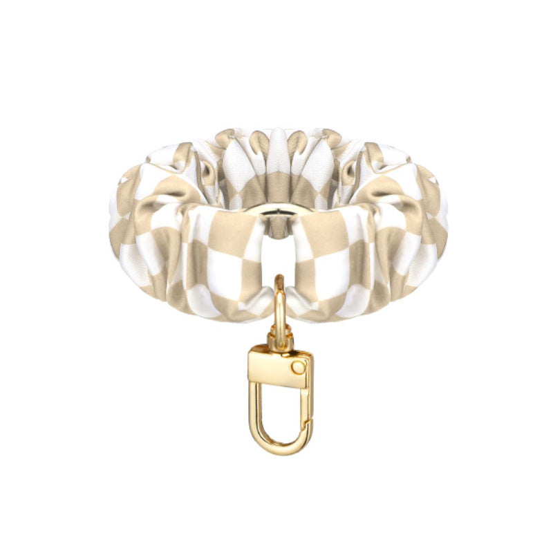 Pleated Large Intestine Phone Chain Hanging Ring Wrist Strap Fat Intestine Short Chain Lanyard Jewelry Keychain