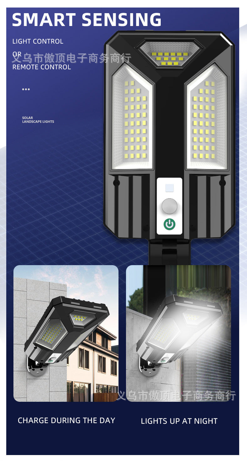 New Solar Light Outdoor Street Light Waterproof Garden Light LED Wall Light with Remote Control Garage Light COB