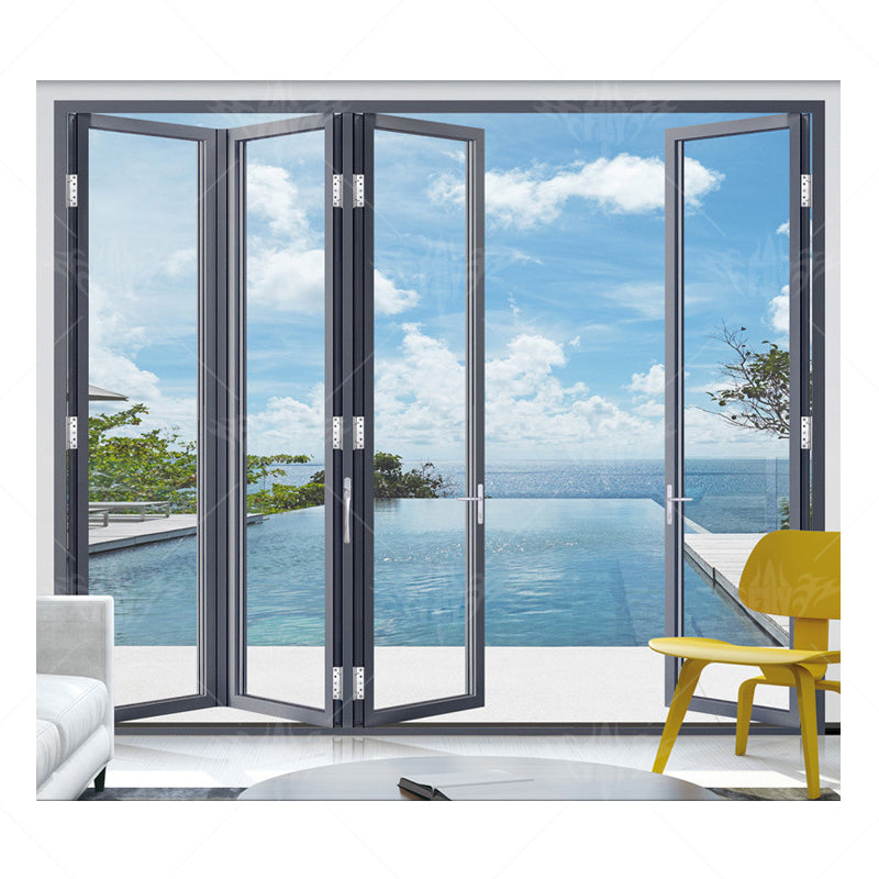 2023 Latest Design of Folding Doors Tempered Glass for High Safety and Quality Suitable for Home Installation