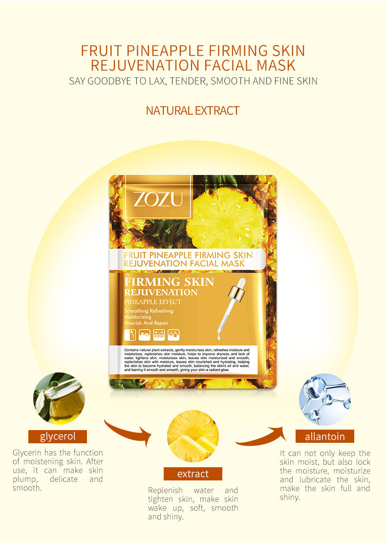 Cross-border Plant and Fruit Face Mask25g  Red Pomegranate Mango Oligopeptide Moisturizing Mask Export Manufacturer Wholesale