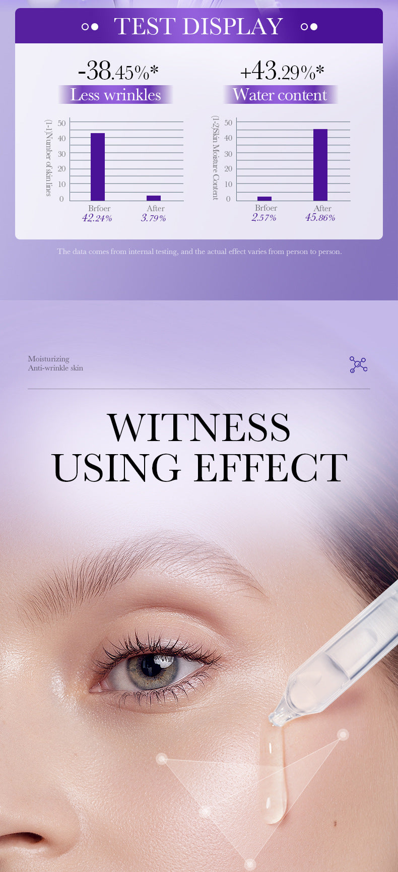 Retinol Anti-Wrinkle Serum BIOAOUA Firming and Moisturizing Single-use Essence Liquid  Wholesale