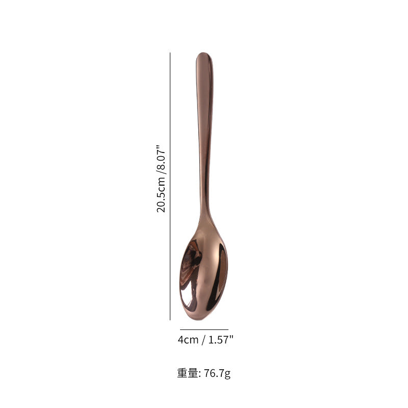 304Stainless Steel Knife Fork Spoon Thickened Tableware Western Hotel High-end Steak Knife Fork Dessert Spoon Set Kunting