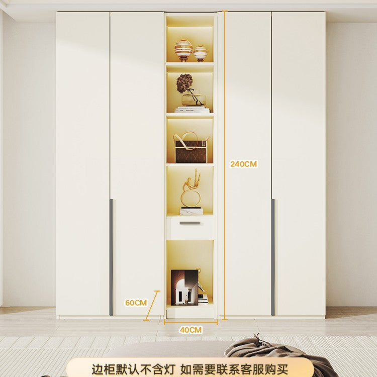 Solid Wood European Pine Board Door to Ceiling60cm Depth18mm Thickened Cabinet Body Wardrobe for Home Bedroom Cream Style Closet