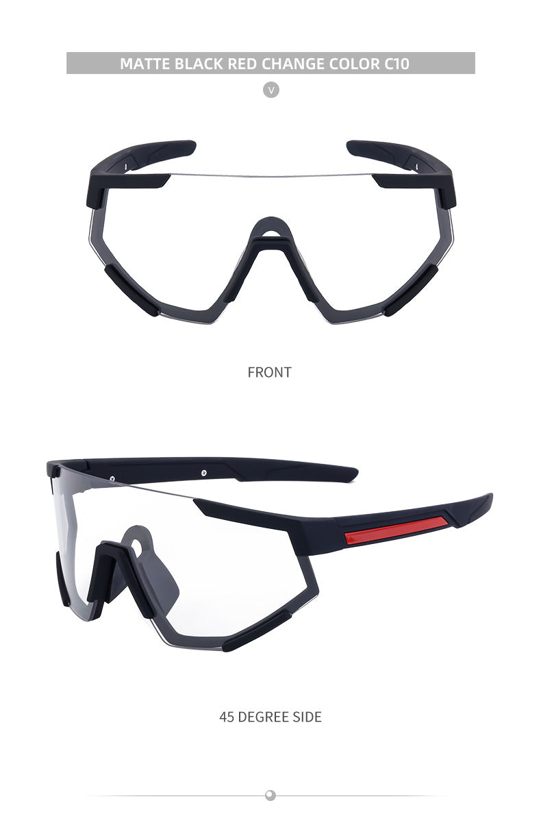 New Cycling Goggles for Women, UV Protection, One-Piece Large Frame Sunglasses, Outdoor Sports Colorful Integrated Sunglasses