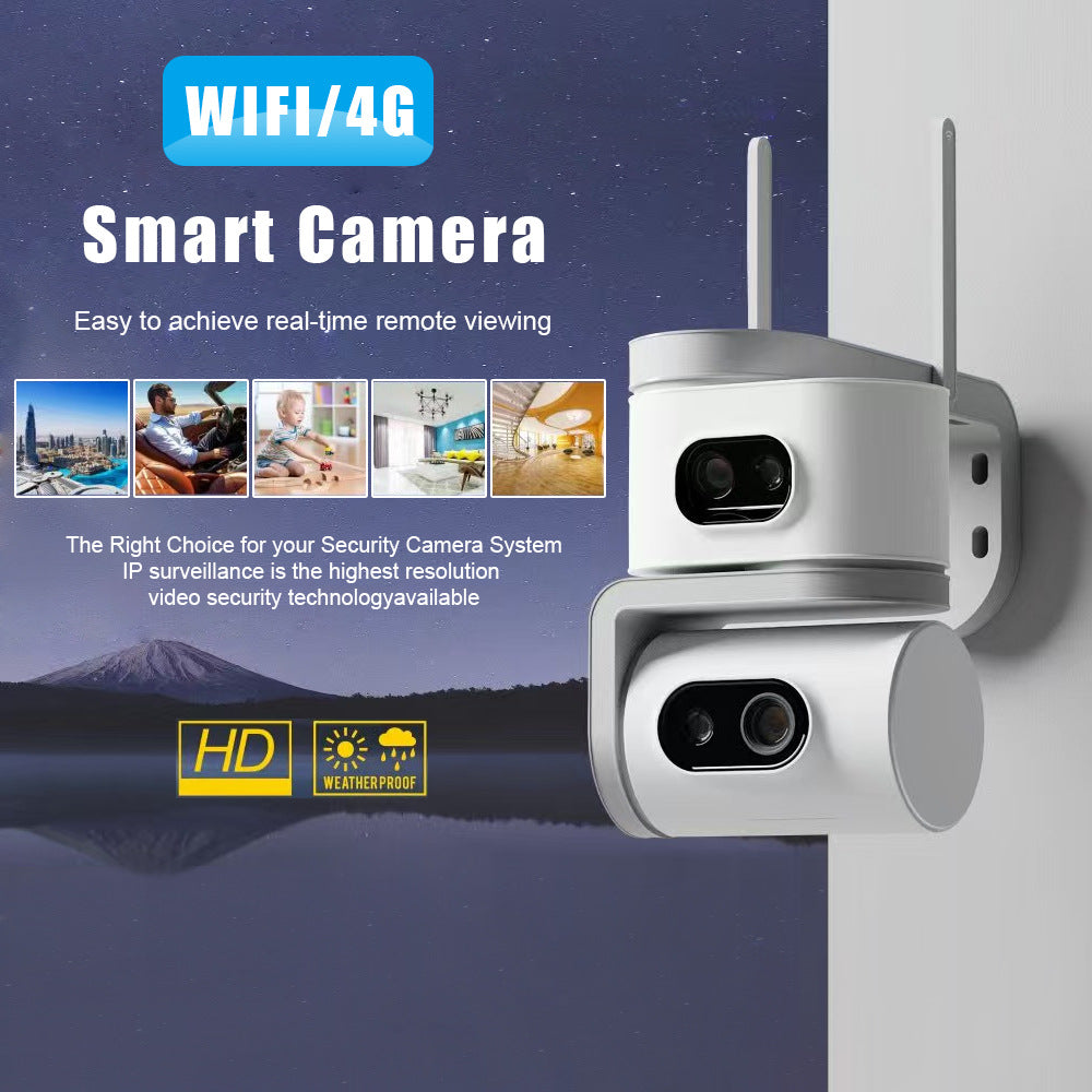 Dual-screen indoor surveillance camera high definition dual-light night vision wireless home remote monitoring Camera