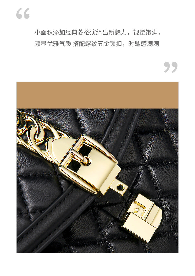 New Women's Bag Trendy Fashion Retro Quilted Small Square Bag Personality Stylish Simple Crossbody Women's Bag Handbag