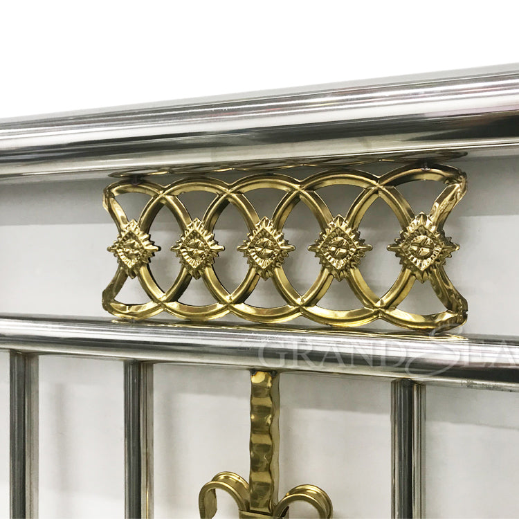 Luxury Design Gold Color Balustrade 304 Stainless Steel Stair Handrail for Sale