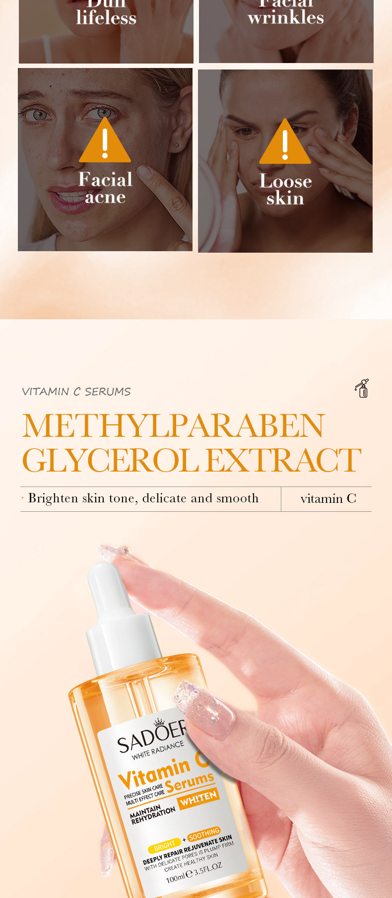 Sakura Essence100ml SADOER Collagen elastic moisturizing essence  wholesale