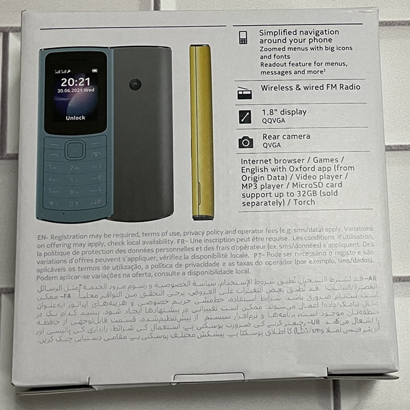 Mobile Phone 110 2021 Non-Intelligent2G Dual SIM Phone Wholesale of Straight Button Elderly Phones