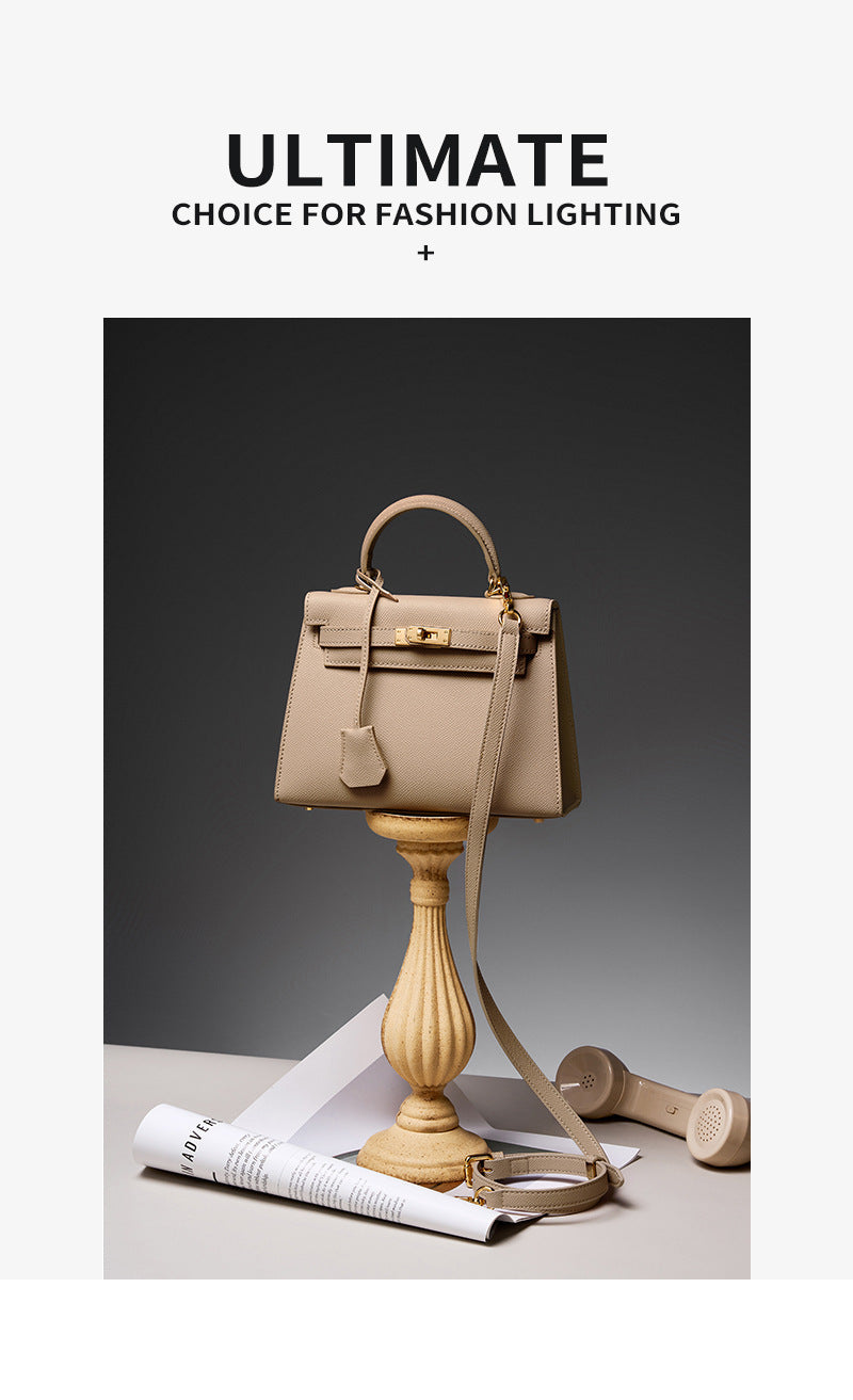 European and American Light Luxury Kelly Bag for Women, Niche Versatile Shoulder Fashion Women's Bag, Trendy Large Capacity Handbag and Crossbody Bag for Women