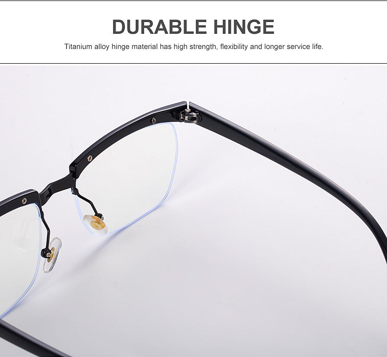 Tom Hardy's Legend of the Underground Half-Frame Glasses Frame High-End Blue Light Blocking Optical Glasses Internet Celebrity Style