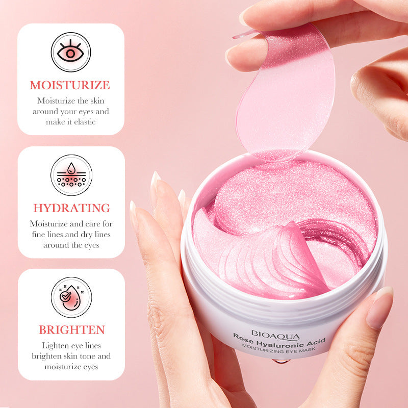 BIOAOUA Rose Hyaluronic Acid Moisturizing Eye Mask Hydrating and Moisturizing Eye Mask Wholesale