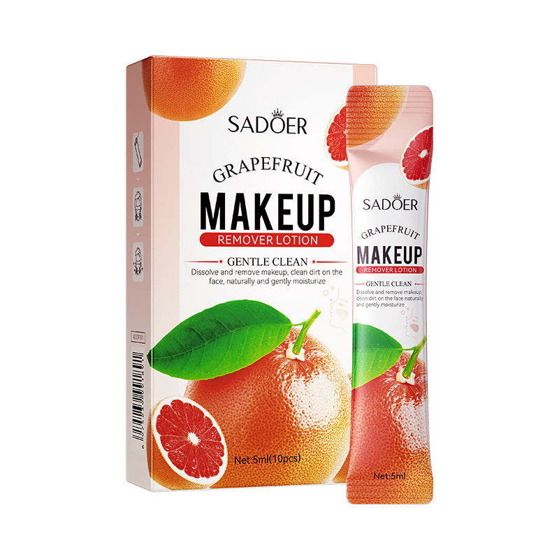 Cross-border Grapefruit Makeup Remover5mlx10pcs Refreshing Gentle Cleansing Care Clean Makeup Remover Export Manufacturer Wholesale