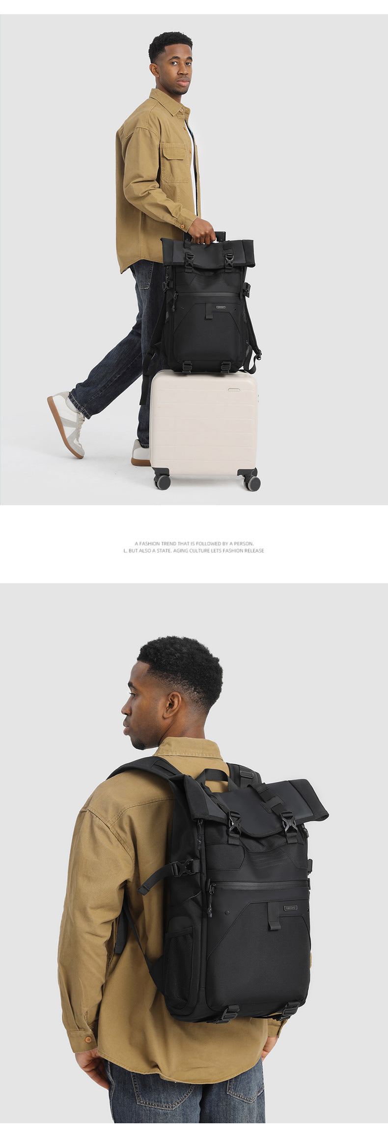 OZUKO Casual Backpack Backpack School Bag Large Capacity Waterproof Computer Bag Unisex Travel Commuting Bag