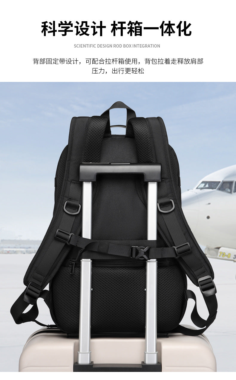 Business Backpack Computer School Bag for Men Students High Appearance Lightweight Waterproof Oxford Cloth Large Capacity Commuter Backpack