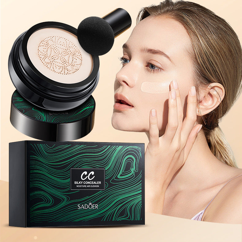 Makeup CC Mushroom Air Cushion Ivory White Brightening Concealer Correcting Face Foundation Export Manufacturer Wholesale