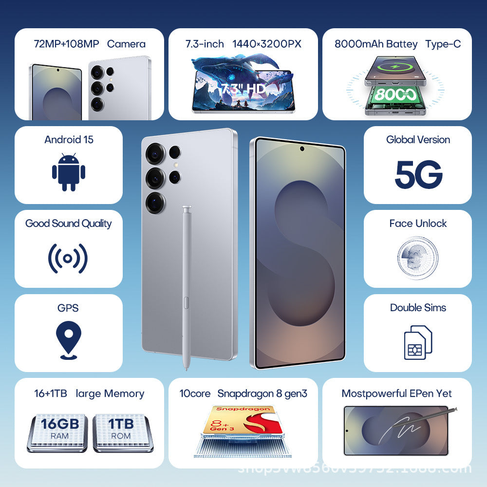 Popular S25Ultra Android7.3inch smartphone16+1T Mobile Phone Source Factory Hot Selling on AliExpress