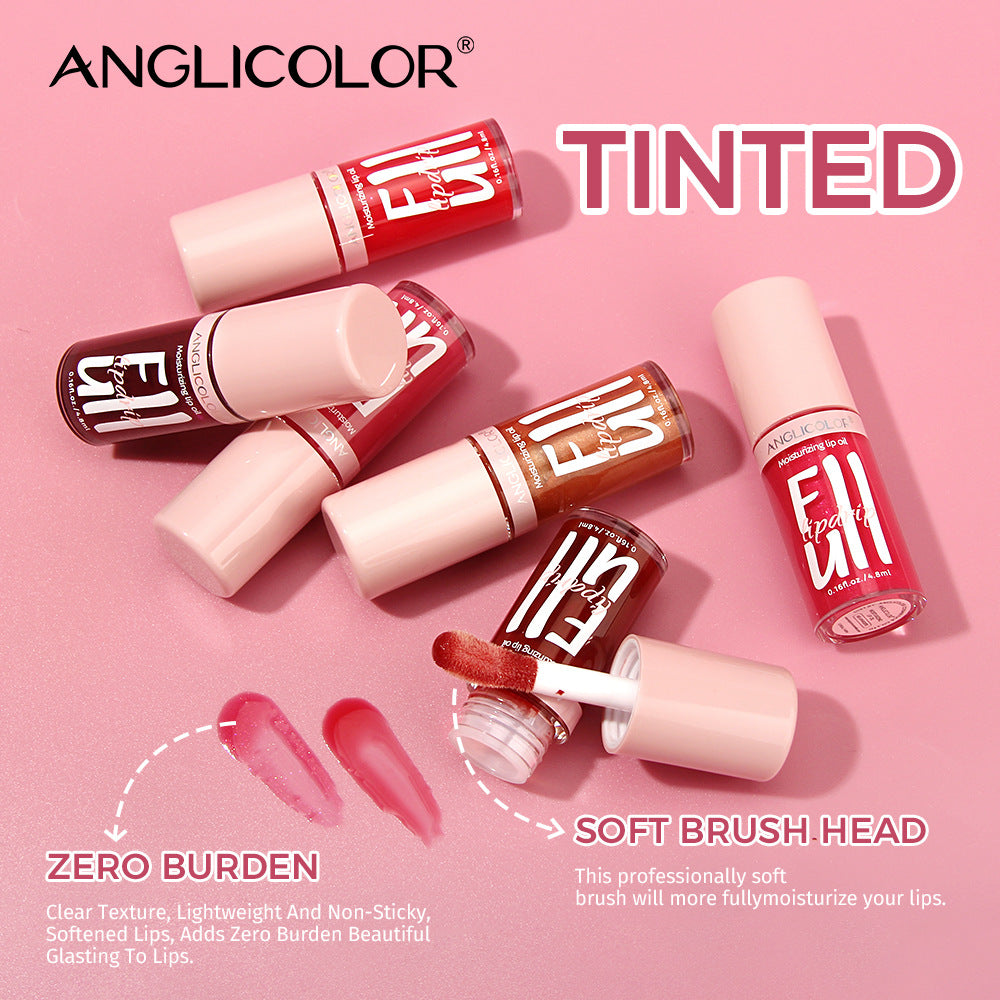 Anglicolor Temperature Changing Lip Oil Long-lasting Moisturizing Mirror Lip Gloss Plump Lips Color-changing Lip Glaze