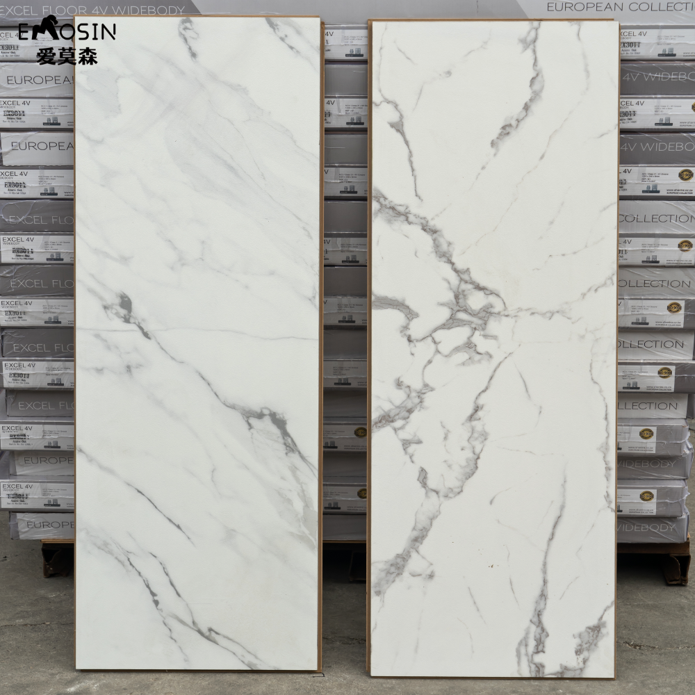 Waterproof 8mm 12mm High Gloss Marmor Stone Pattern Laminate Flooring