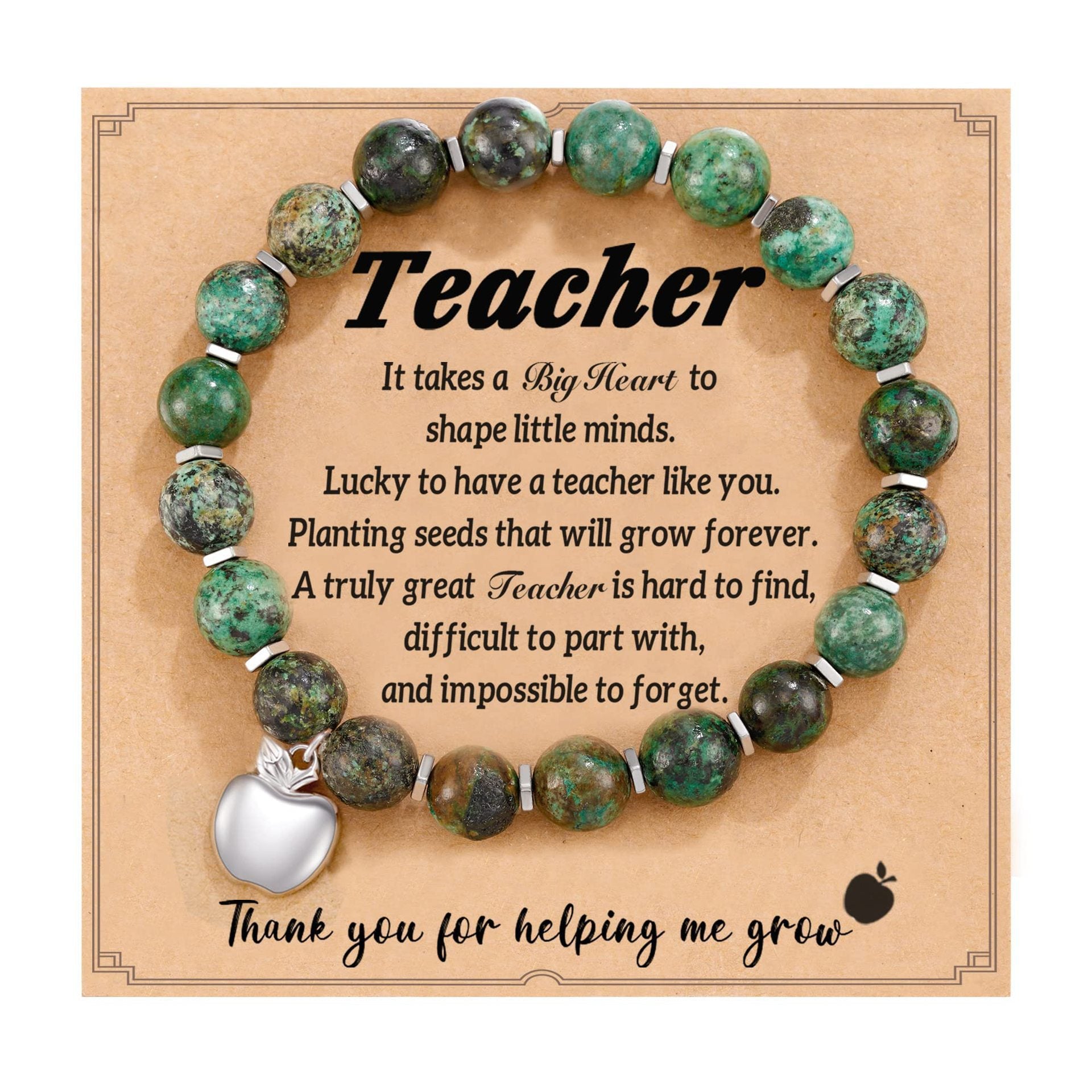 Teacher's Day Apple Pendant Bracelet Graduation Season Gift Lapis Lazuli Heart Pink Zebra Purple Agate Graduation Season Bracelet