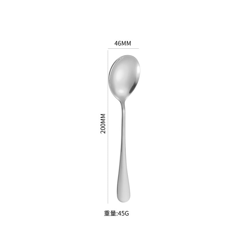 1010Stainless Steel Public Tableware Salad Dessert Spoon Fork Hotel Restaurant Self-service Spoon Fork Set
