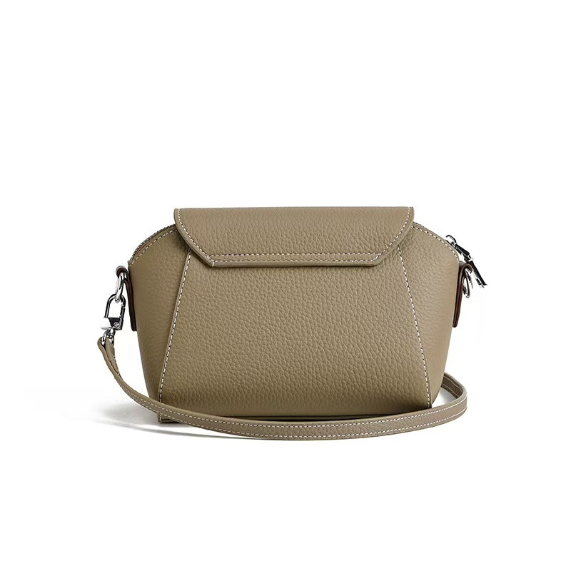 Bestselling Handbag2025New Genuine Leather Women's Bag Fashionable High-End Single Shoulder Crossbody Bag Versatile Shell Small Bag