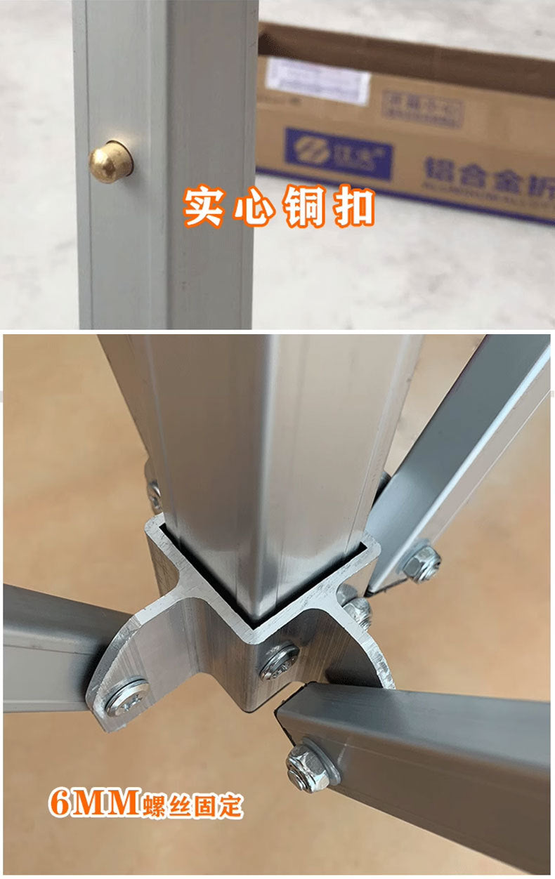 Outdoor Stall Four-legged Umbrella Four-corner Sunshade Large Umbrella Rainproof Shelter Market Exhibition Stall Aluminum Alloy Four-corner Tent