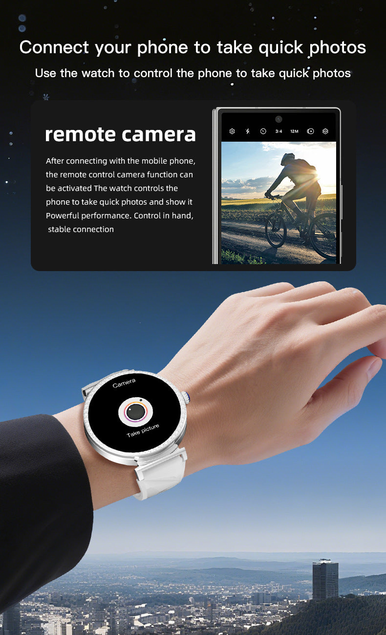 S16Smart Watch1.27inch Bluetooth Call Heart Rate Message Push Sleep Niche Full Diamond Women's Watch