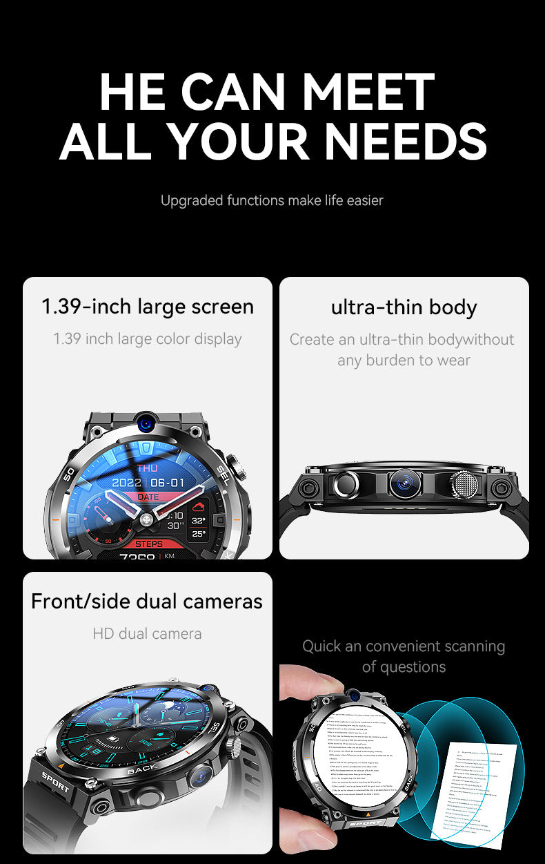 H10Smart Watch5G Full Netcom SIM Card Google Store Support APP Download Dual Camera Video Call