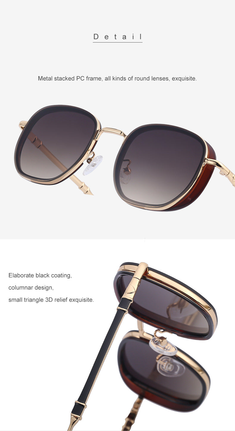 Vintage Steampunk Sunglasses for Men Small Square Frame Sunglasses Trendy Sunglasses Wholesale Driving Glasses shades