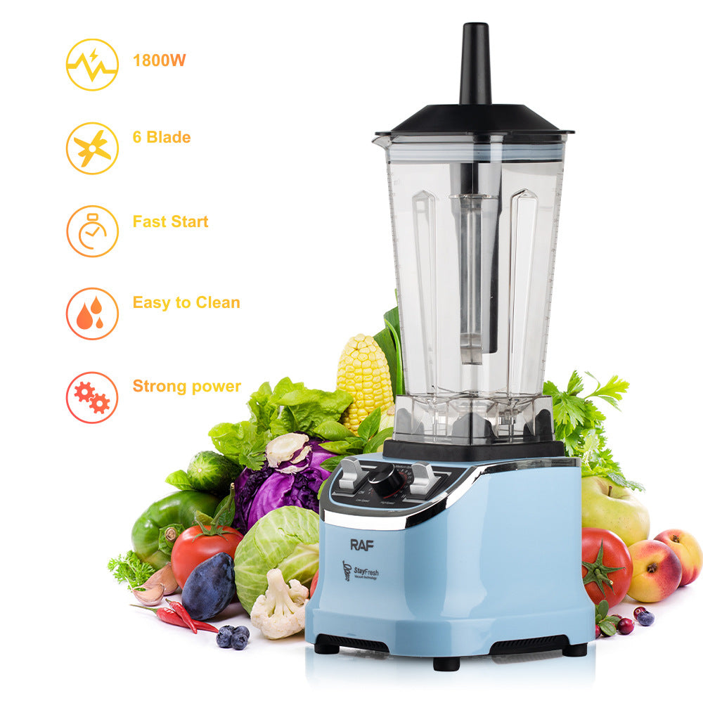 European Standard Blender for Home and Commercial Use, Smoothie Multi-Functional Food Processor, High-Speed Blender, Soy Milk Maker, Fruit Juicer