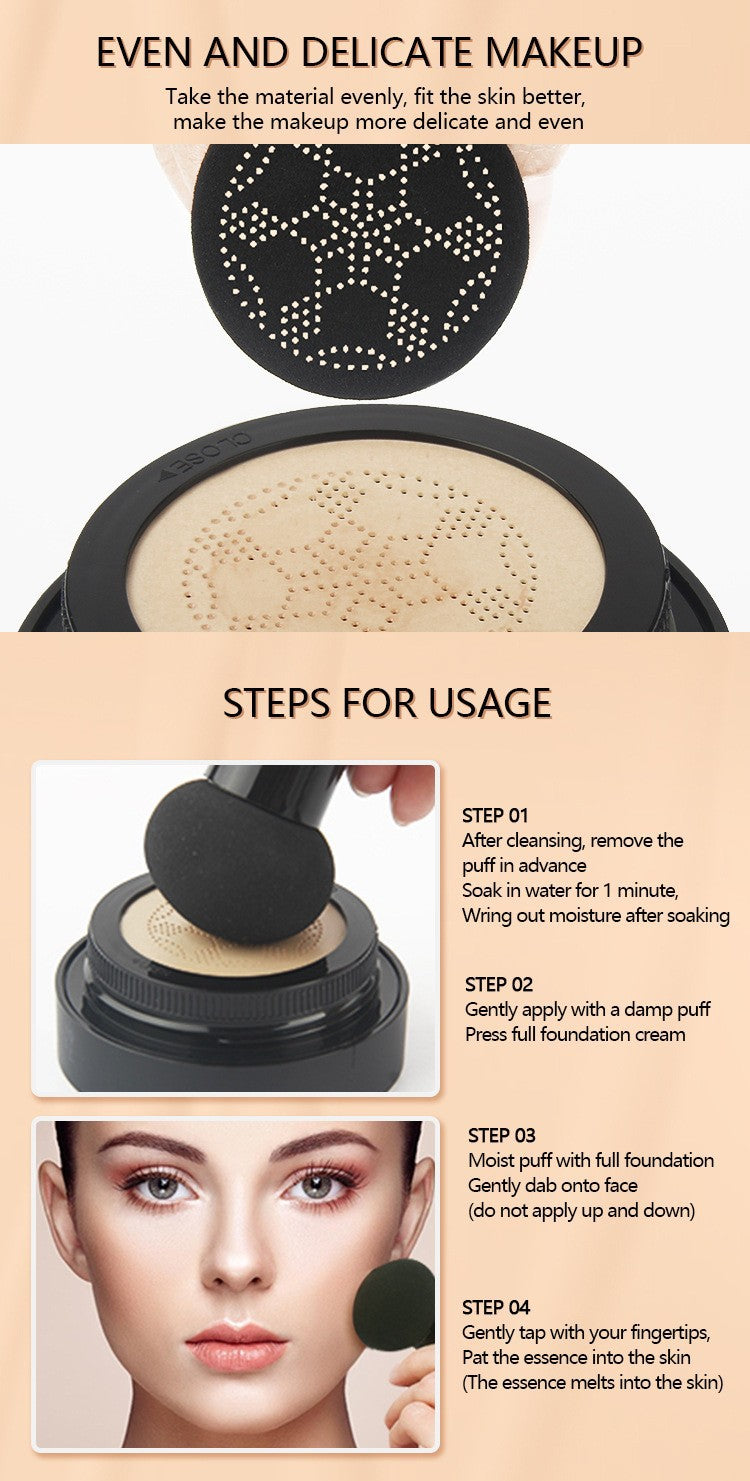 Anglicolor Mushroom Head Air Cushion CC Concealer Foundation Liquid Primer Sweatproof BB Shuangdai Hair